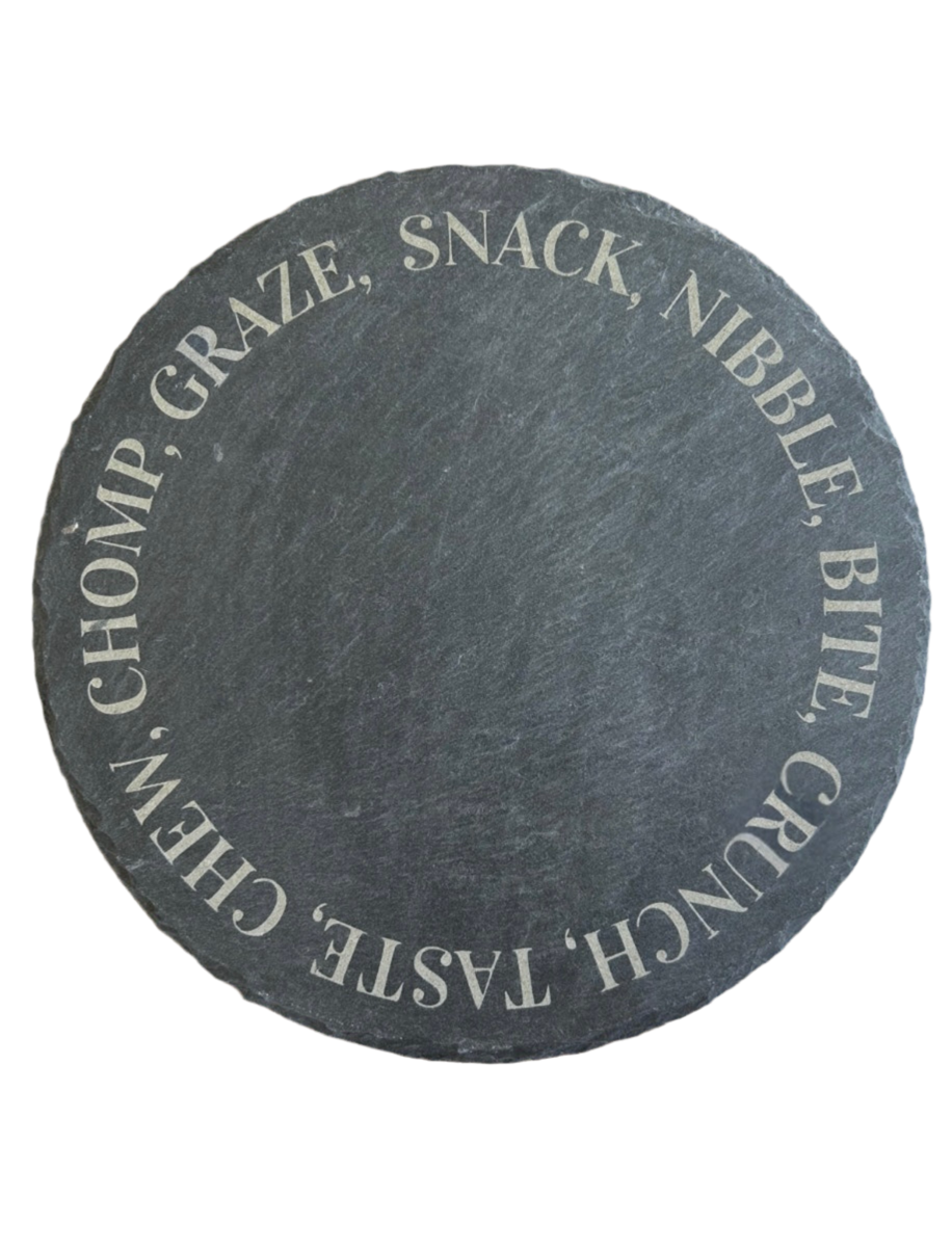Round Natural Slate Serving Plate | REX