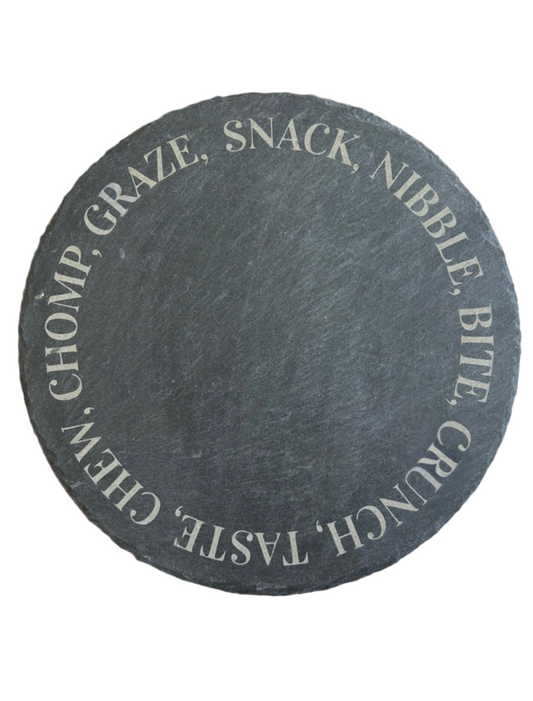 Round Natural Slate Serving Plate | REX