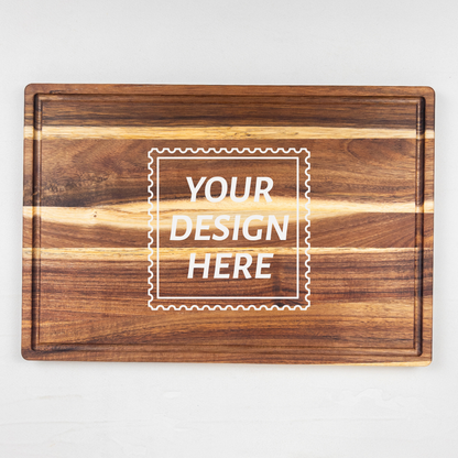 Cutting Board with Juice Groove – Custom Engraved – 38×26 cm | TESS