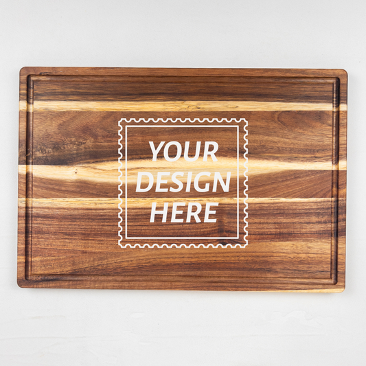 Cutting Board with Juice Groove – Custom Engraved – 38×26 cm | TESS