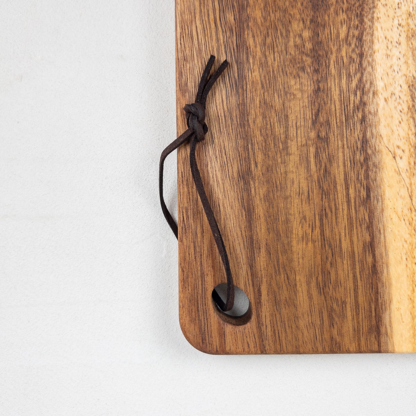 Bread Board with Corner Hole & Leather String 25x18  | RAMBO