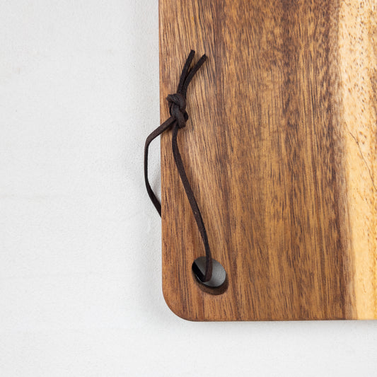 Bread Board with Corner Hole & Leather String 25x18  | RAMBO