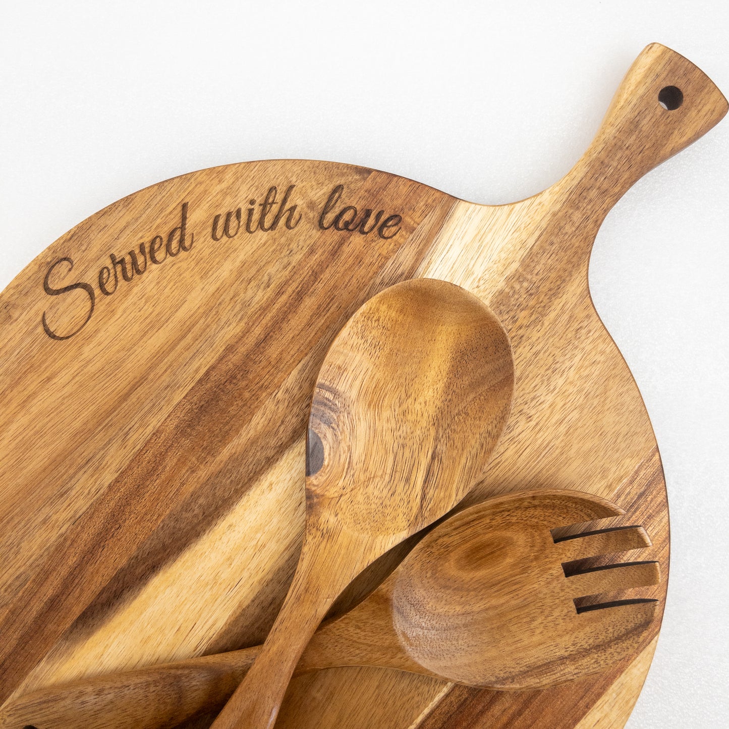 Acacia Wood Salad serving Spoon set – 26cm | DANNY