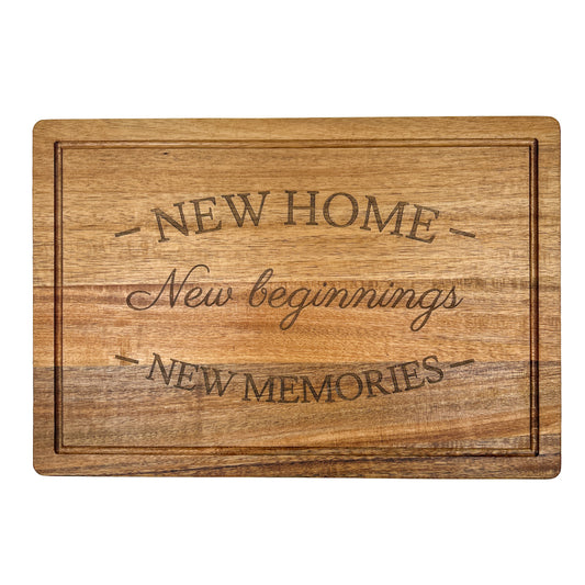 “Home Sweet Home” Engraved Cutting Board with Juice Groove  – 38×26 cm | TESS