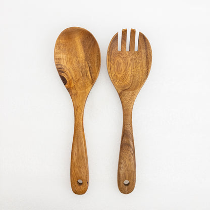 Acacia Wood Salad serving Spoon set – 26cm | DANNY