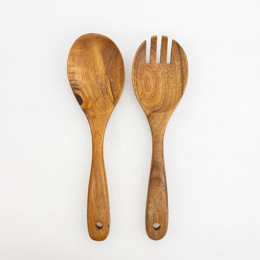 Acacia Wood Salad serving Spoon set – 26cm | DANNY