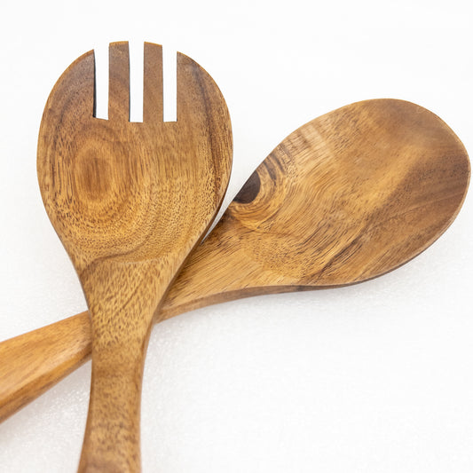 Acacia Wood Salad serving Spoon set – 26cm | DANNY
