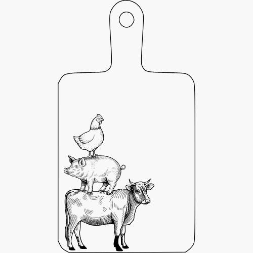 Cow pig chicken
