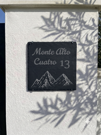 Rectangle Natural Slate House Sign | NERO