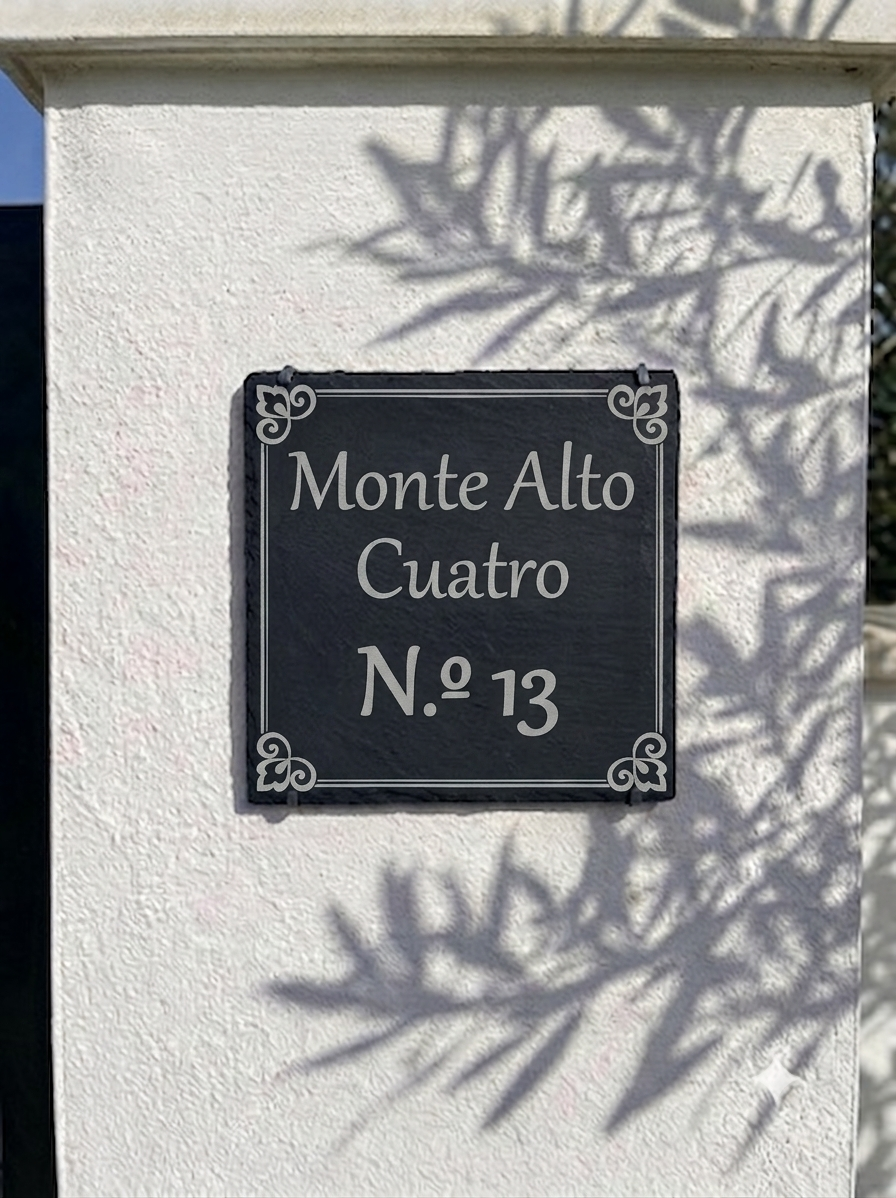 Rectangle Natural Slate House Sign | NERO