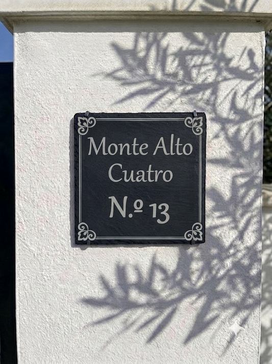 Rectangle Natural Slate House Sign | NERO