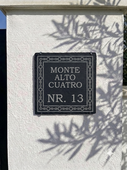Rectangle Natural Slate House Sign | NERO