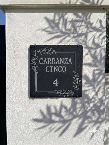 Rectangle Natural Slate House Sign | NERO