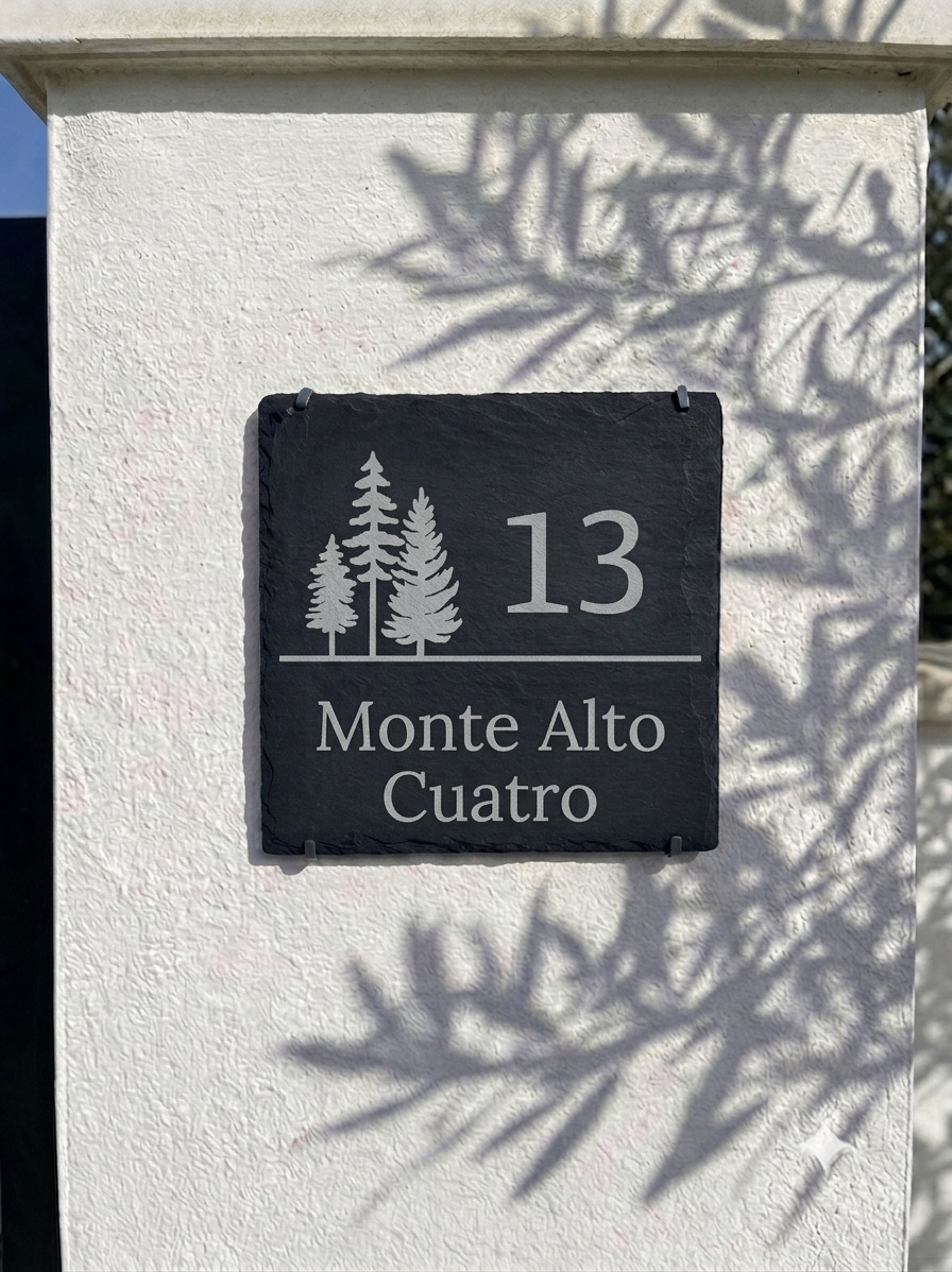Rectangle Natural Slate House Sign | NERO