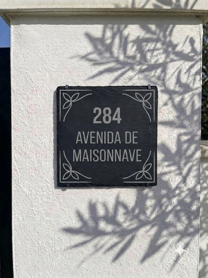 Rectangle Natural Slate House Sign | NERO