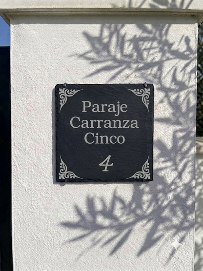 Rectangle Natural Slate House Sign | NERO