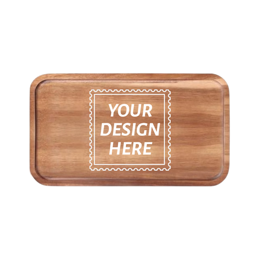 Small Acacia Wood Tray – Custom Engraved – 19cm | TEUN